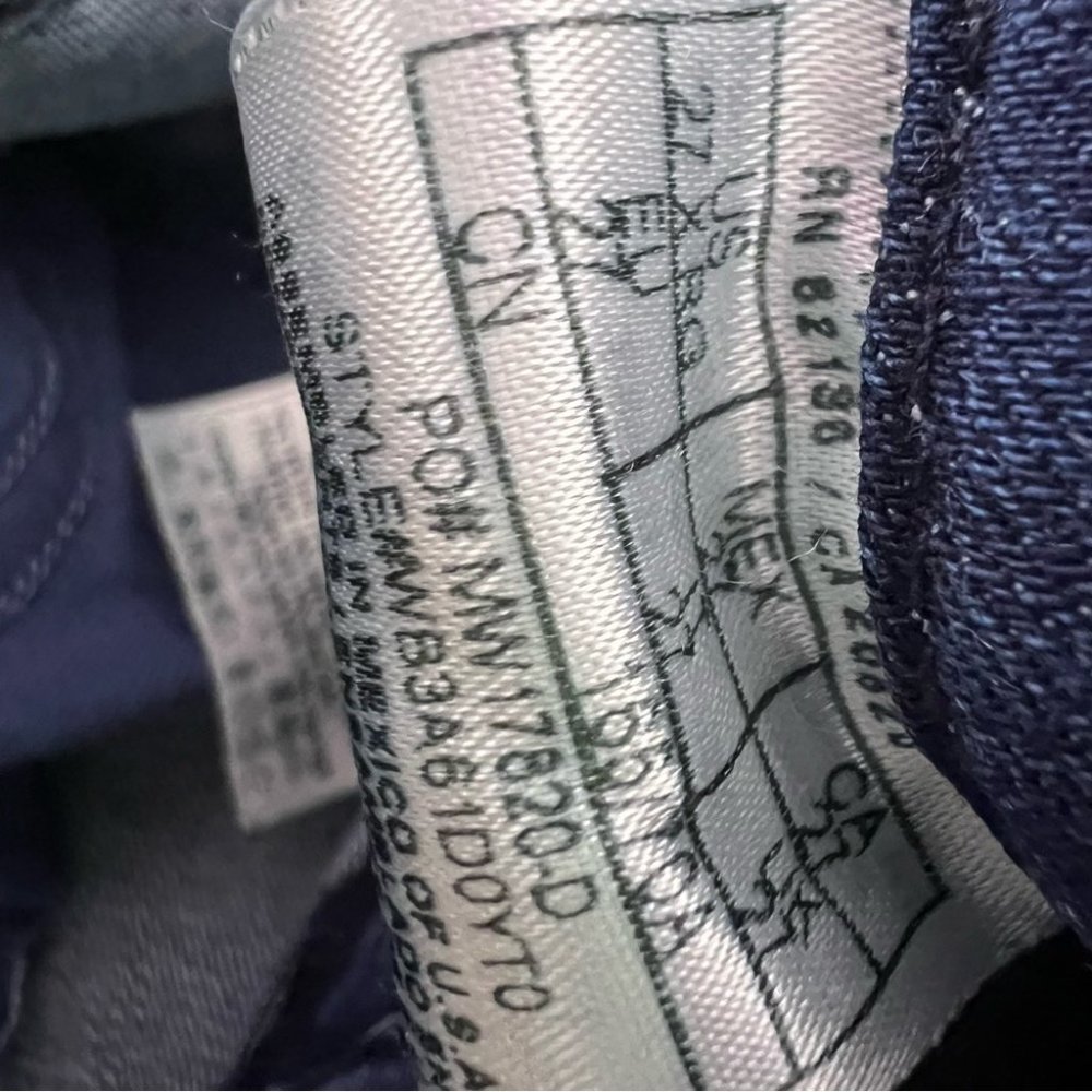 Guess jeans curvy Sophia skinny denim blue faded wash triangle logo iconic - Picture 11 of 11